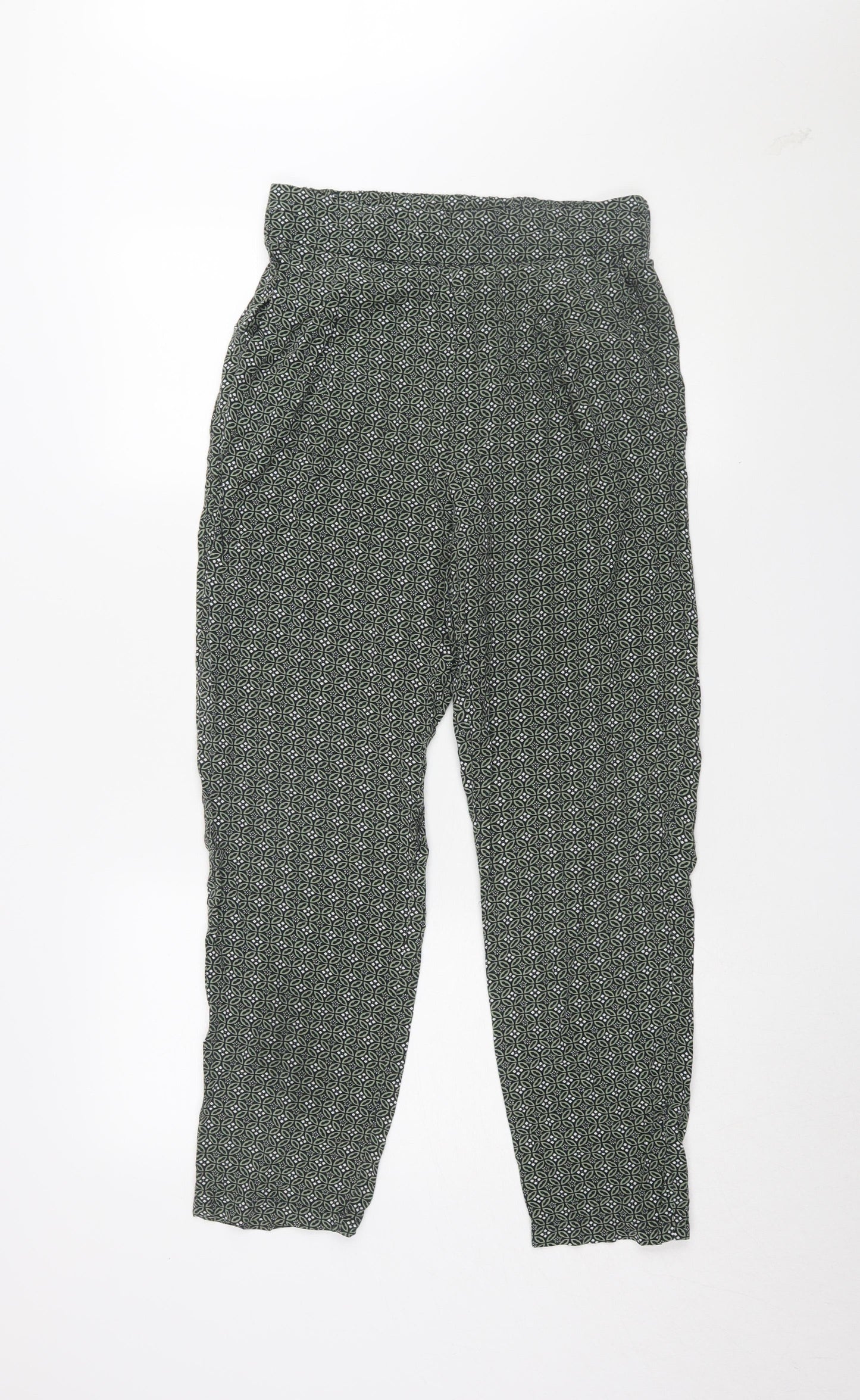 Marks and Spencer Women's Black Geometric Jogger Trousers UK 8