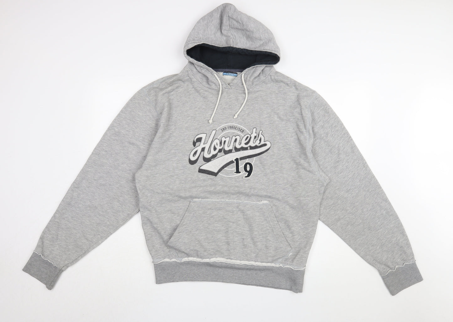 Dunnes Stores Men's Grey Logo Hoodie, Medium, Pullover
