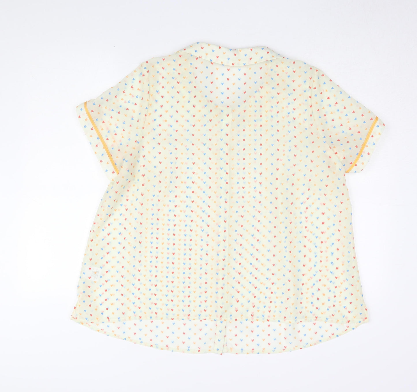 ModCloth Women's Ivory Geometric Blouse 18 Plus