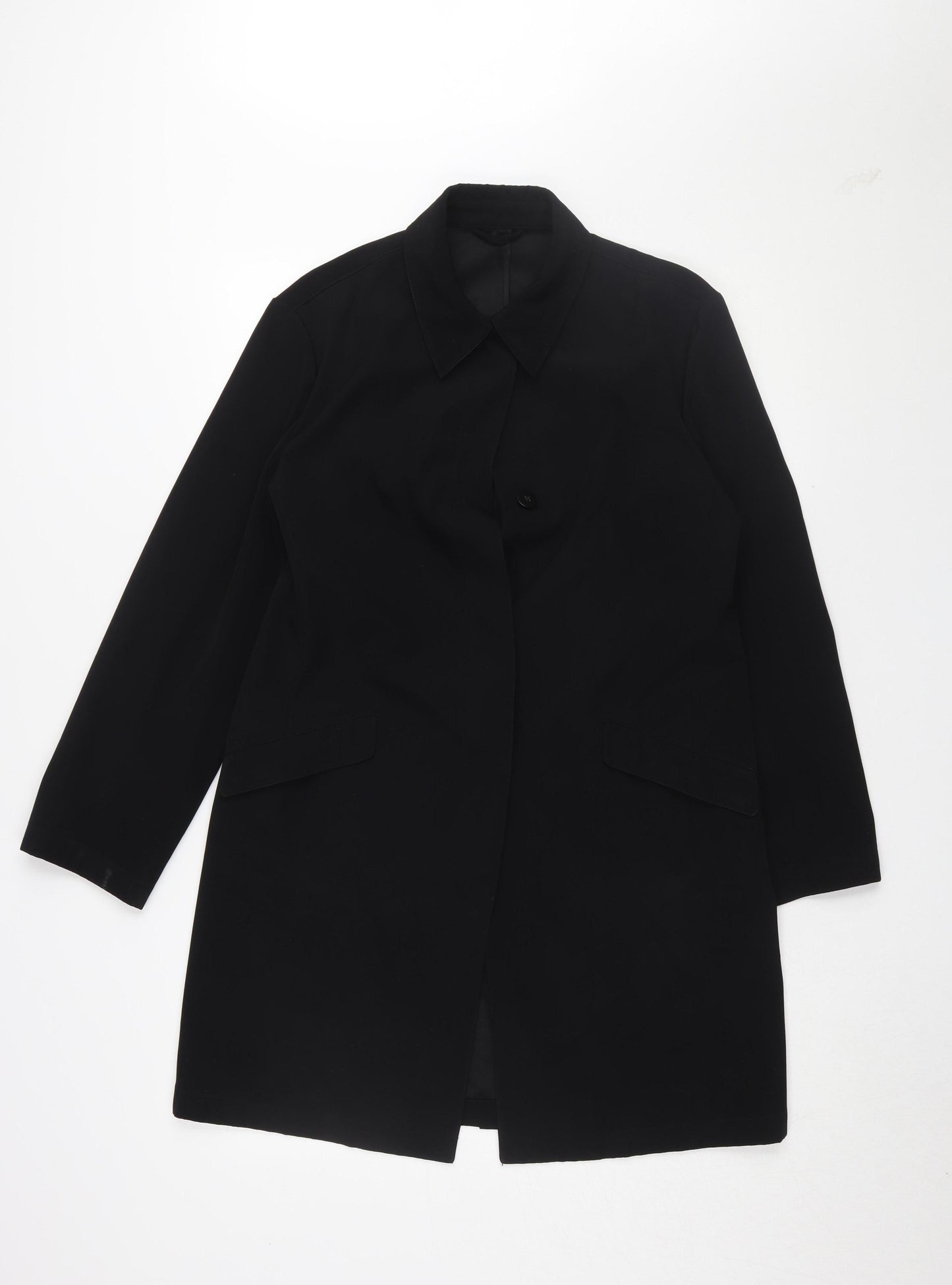 Next Women's Black Mid-Length Classic Overcoat