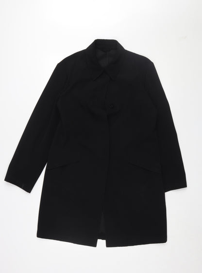 Next Women's Black Mid-Length Classic Overcoat