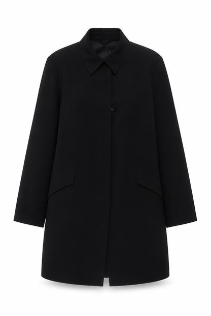 Next Women's Black Mid-Length Classic Overcoat
