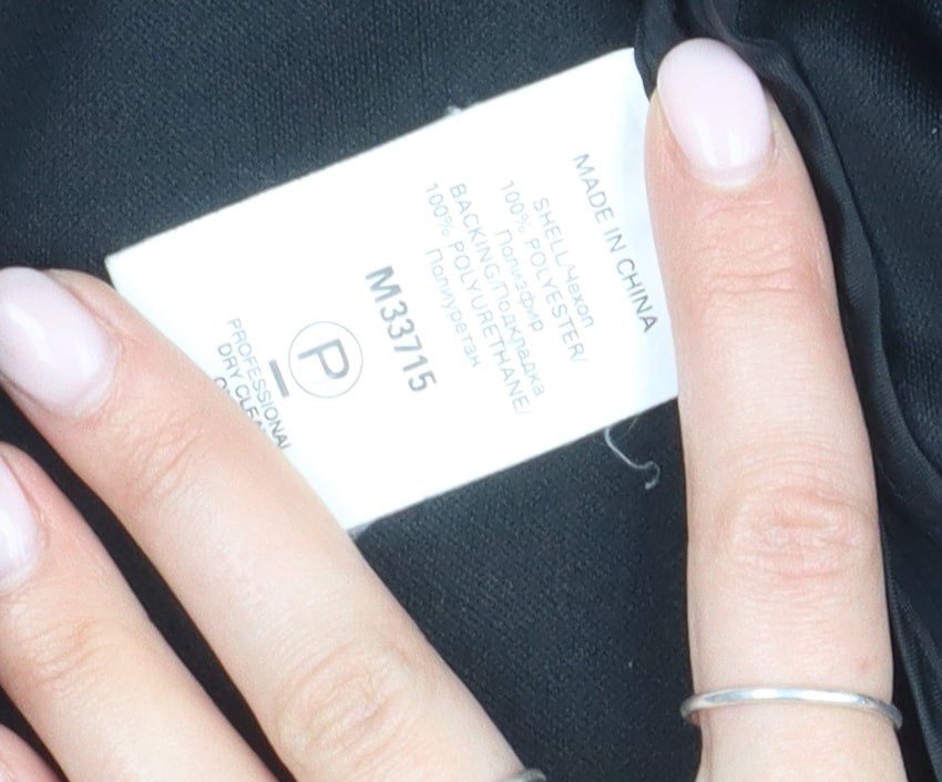 Next Women's Black Mid-Length Classic Overcoat