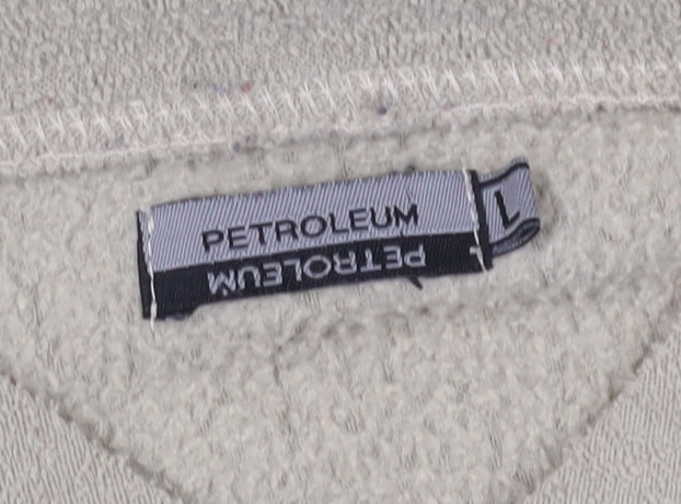 Petroleum Men’s Beige V-Neck Pullover Sweatshirt