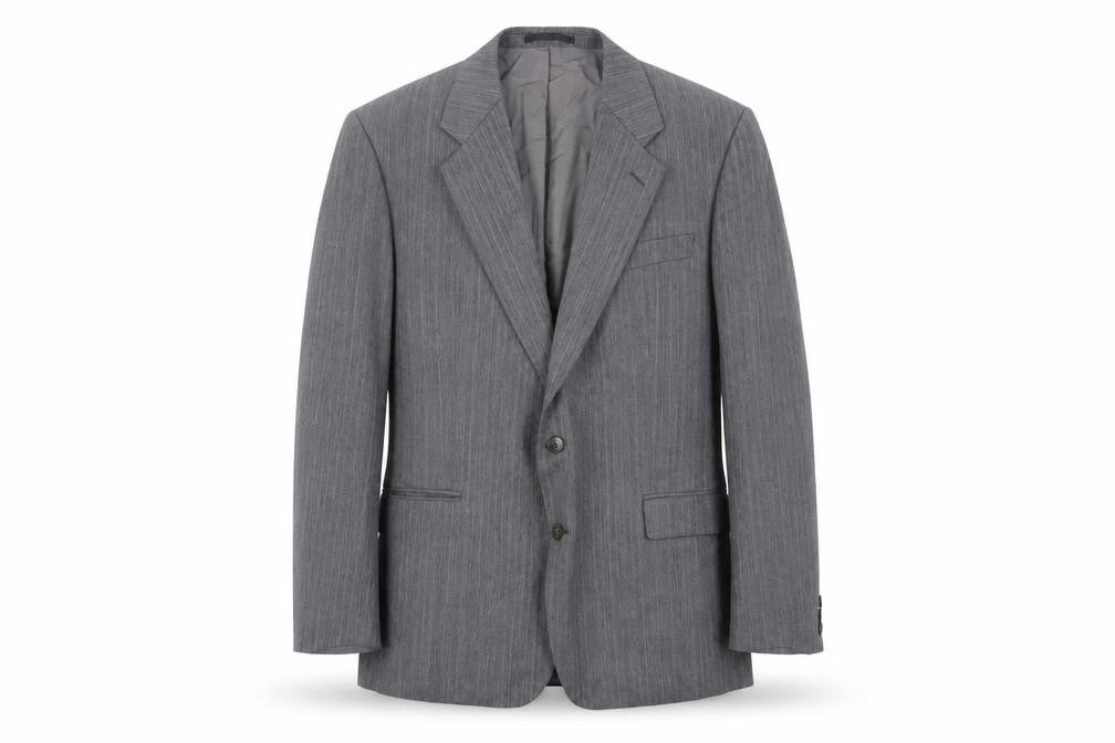 St Michael Men's Grey Striped Blazer, Size 44R, Classic Style