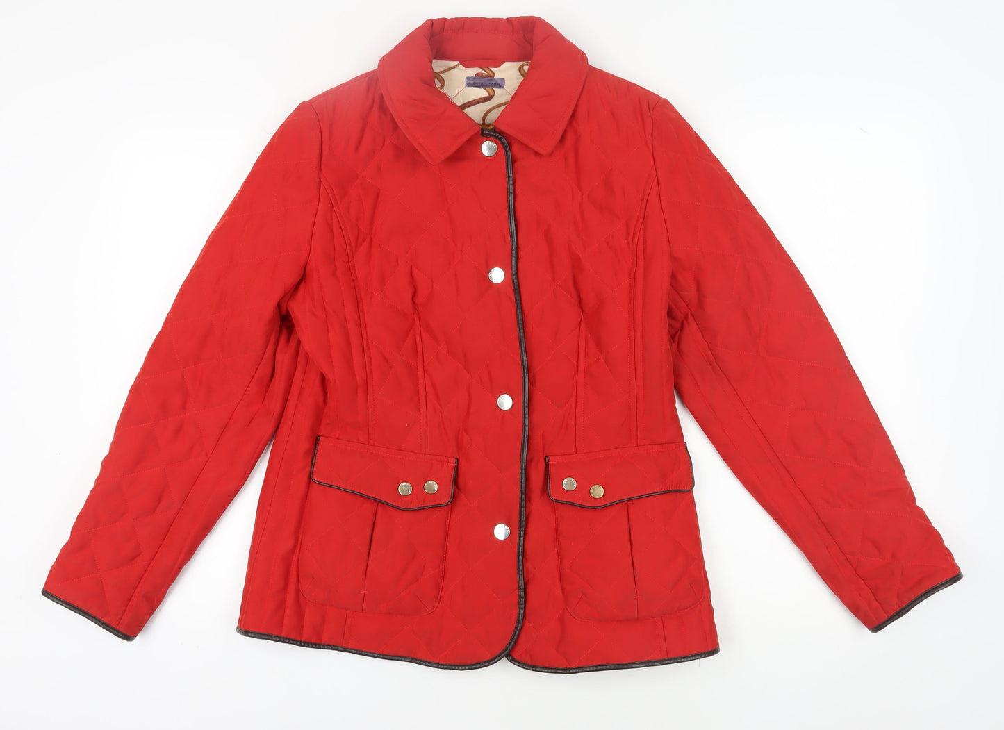 Concept k Women's Red Quilted Jacket Size 12 Classic