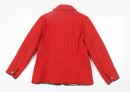 Concept k Women's Red Quilted Jacket Size 12 Classic