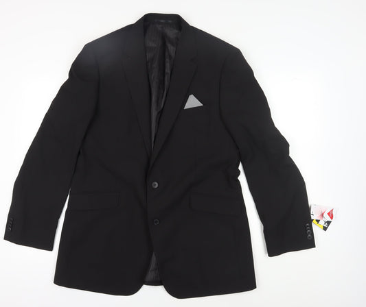 Clubclass Black Men's Blazer Size 46L, Business Formal Wear