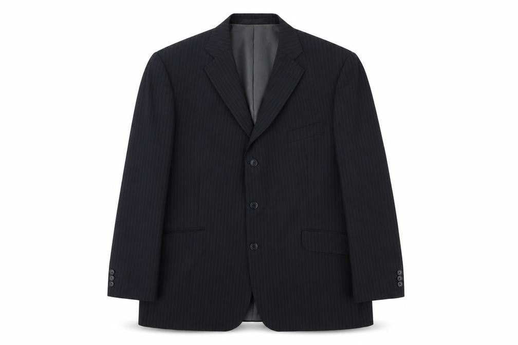 Marks & Spencer Men's Blue Striped Blazer 46R