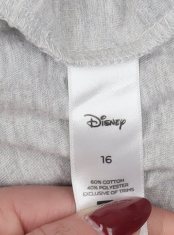 Disney Grey Cartoon Tank Top - Size 16 Unisex Sleek Casual
