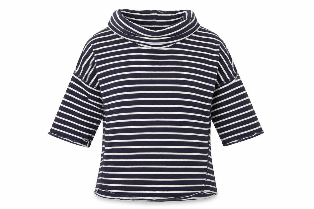 Gap Women's Blue Striped Jersey Blouse XS