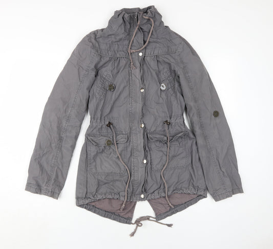 Dorothy Perkins Grey Parka Jacket Women Size 8 Casual
