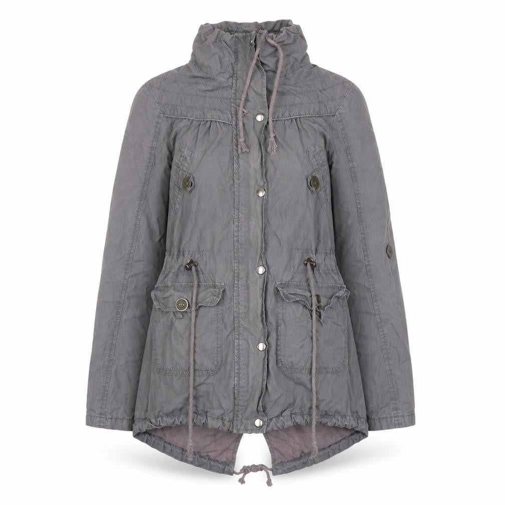 Dorothy Perkins Grey Parka Jacket Women Size 8 Casual