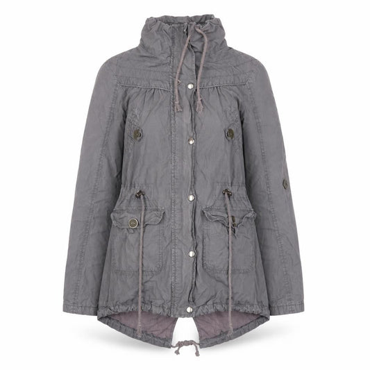 Dorothy Perkins Grey Parka Jacket Women Size 8 Casual