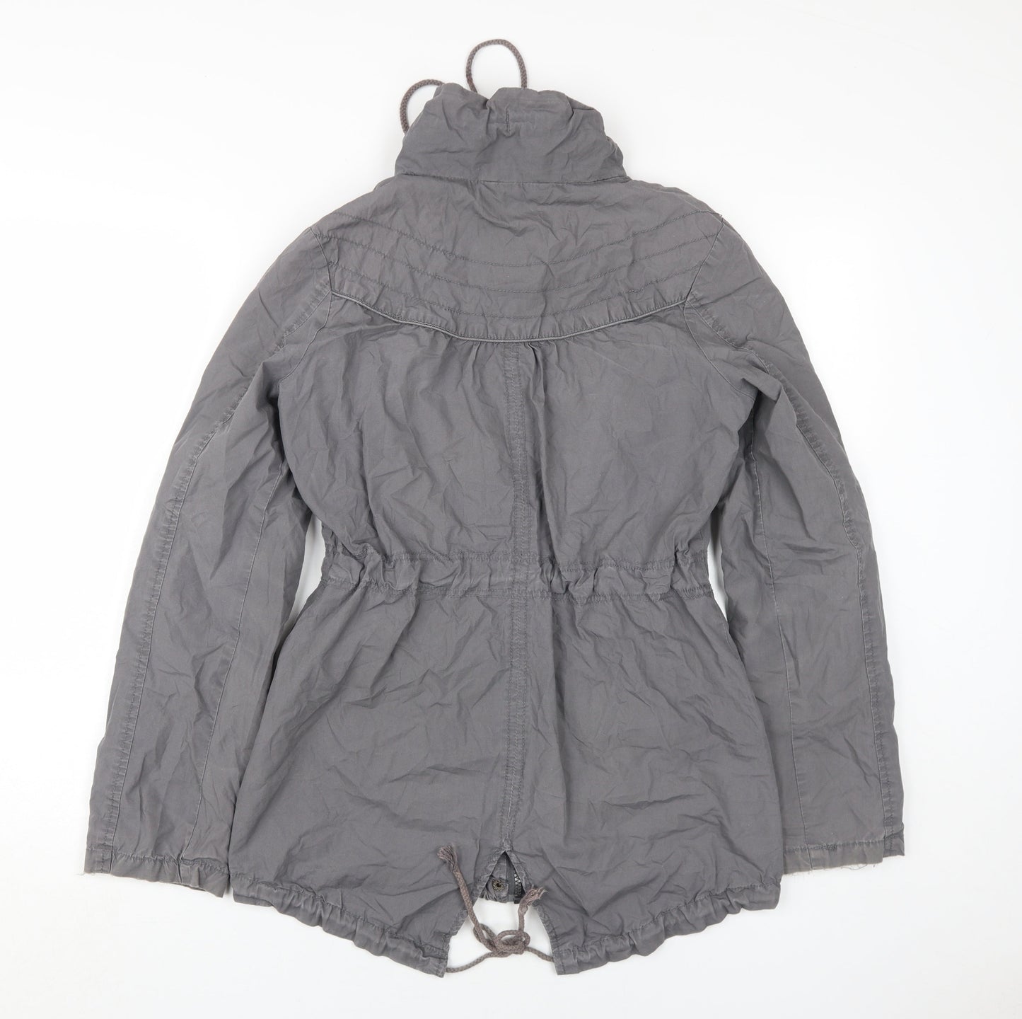 Dorothy Perkins Grey Parka Jacket Women Size 8 Casual