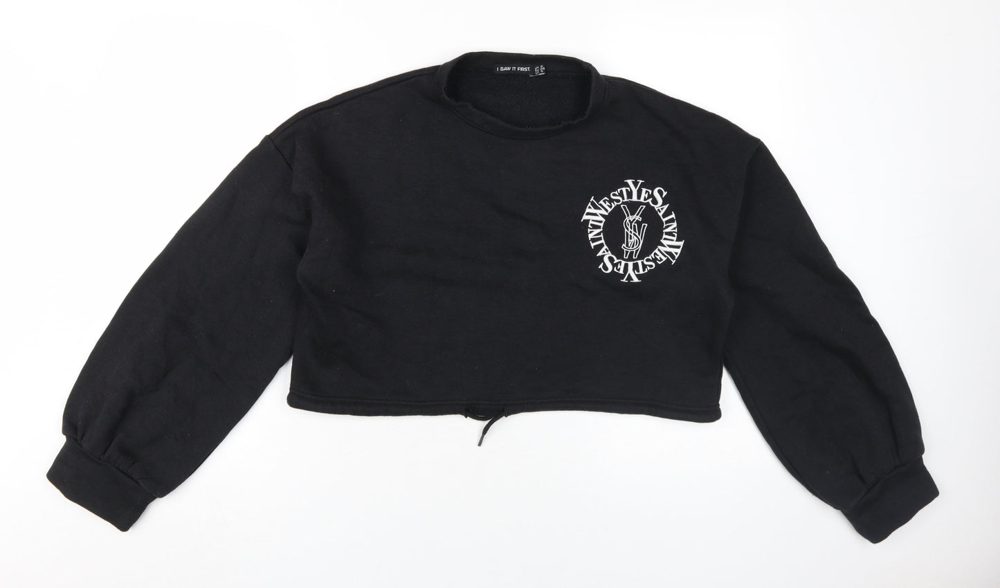 I Saw It First Women's Black Pullover Sweatshirt Size 8