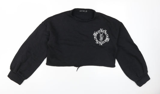 I Saw It First Women's Black Pullover Sweatshirt Size 8