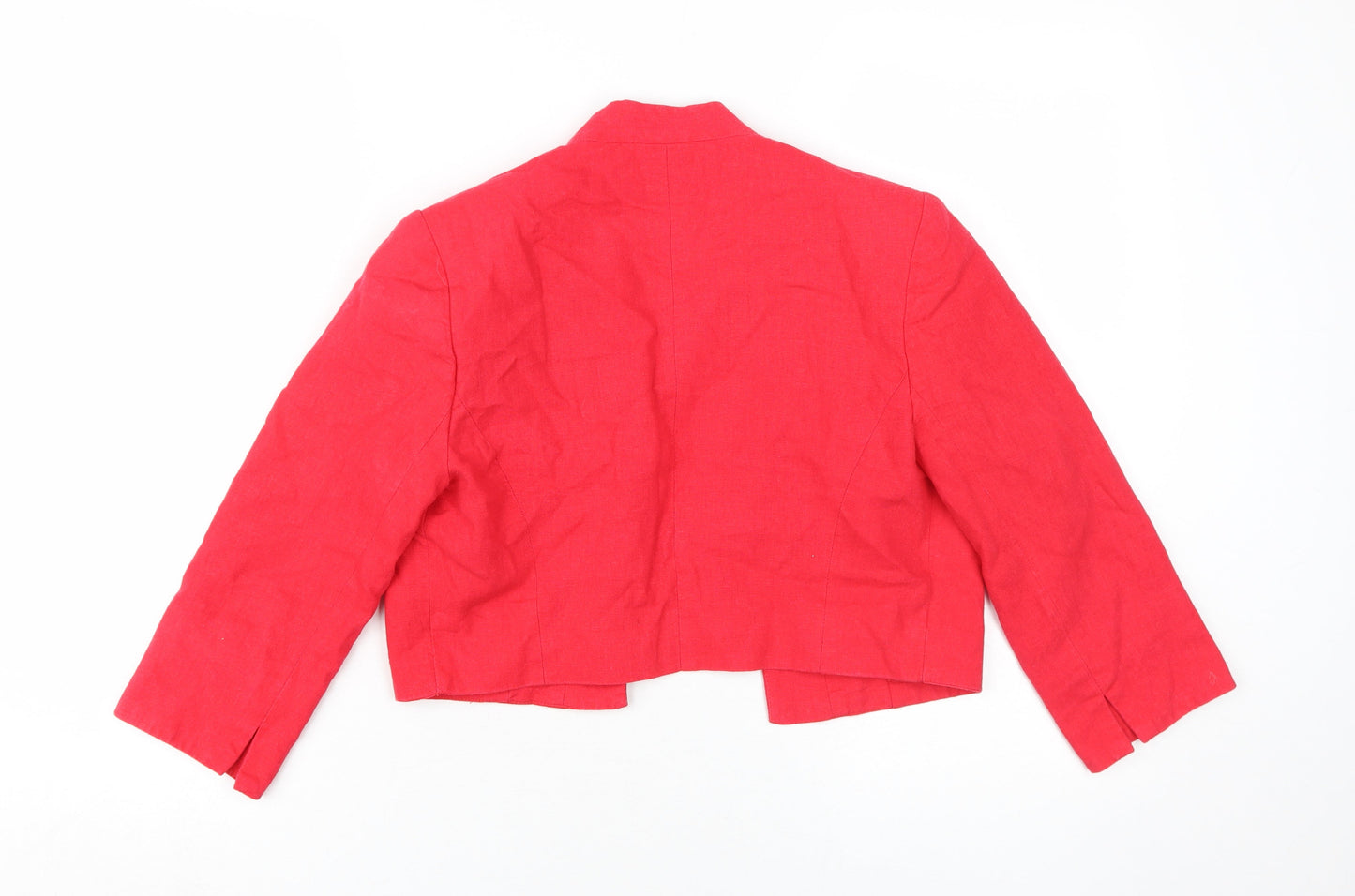 Debenhams Women's Red Cropped Jacket Size 10 Petites