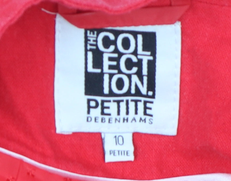 Debenhams Women's Red Cropped Jacket Size 10 Petites
