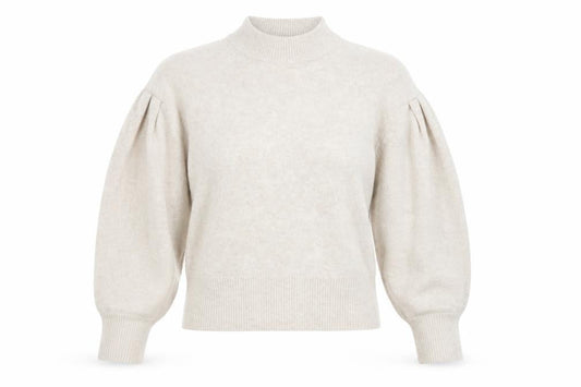 H&M Beige Women's Mock Neck Pullover Jumper - M