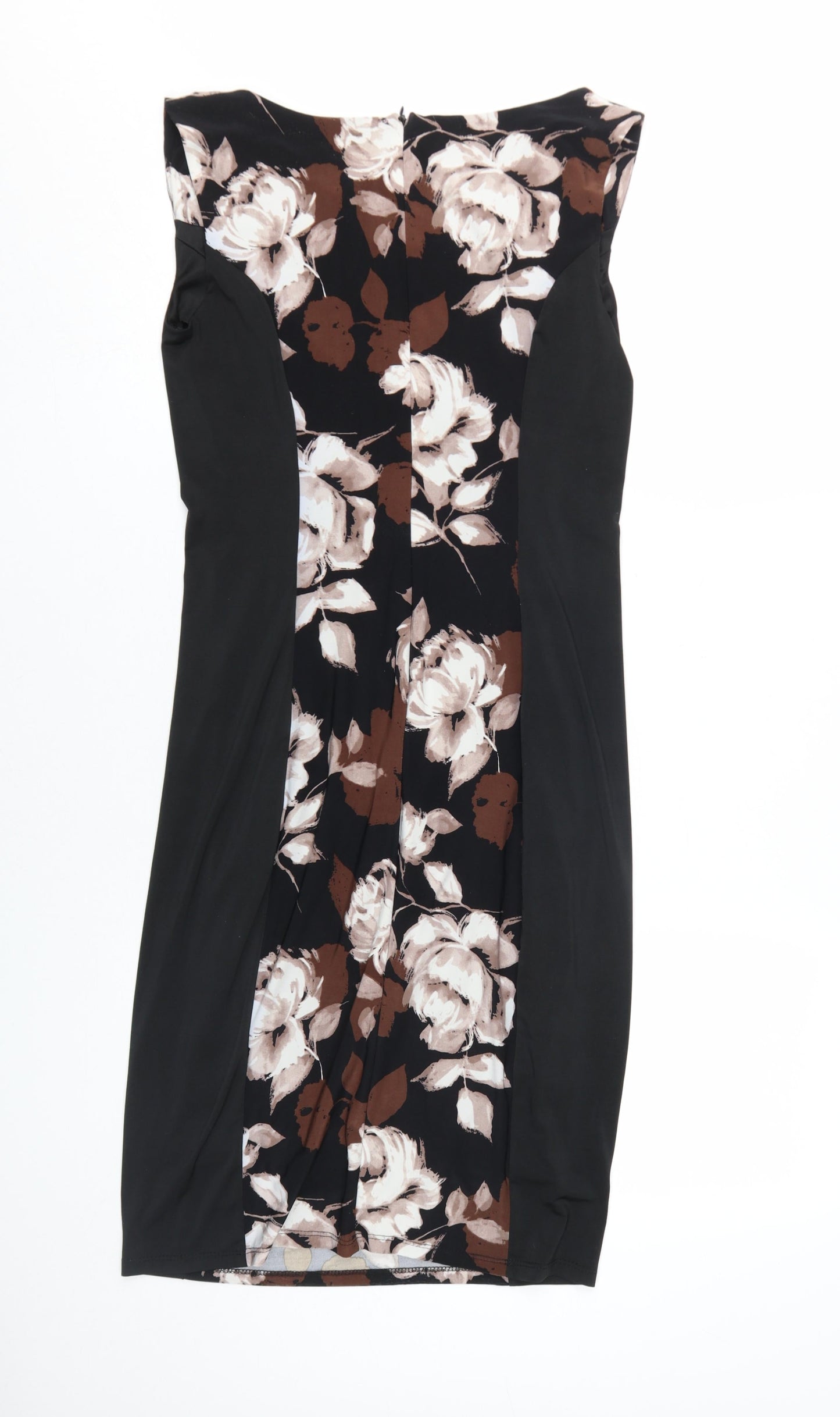 Phase Eight Women's Black Floral Bodycon Dress Size 12