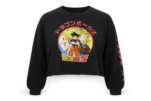 Dragon Womens Ball Z Black Cropped T-Shirt 3XL
