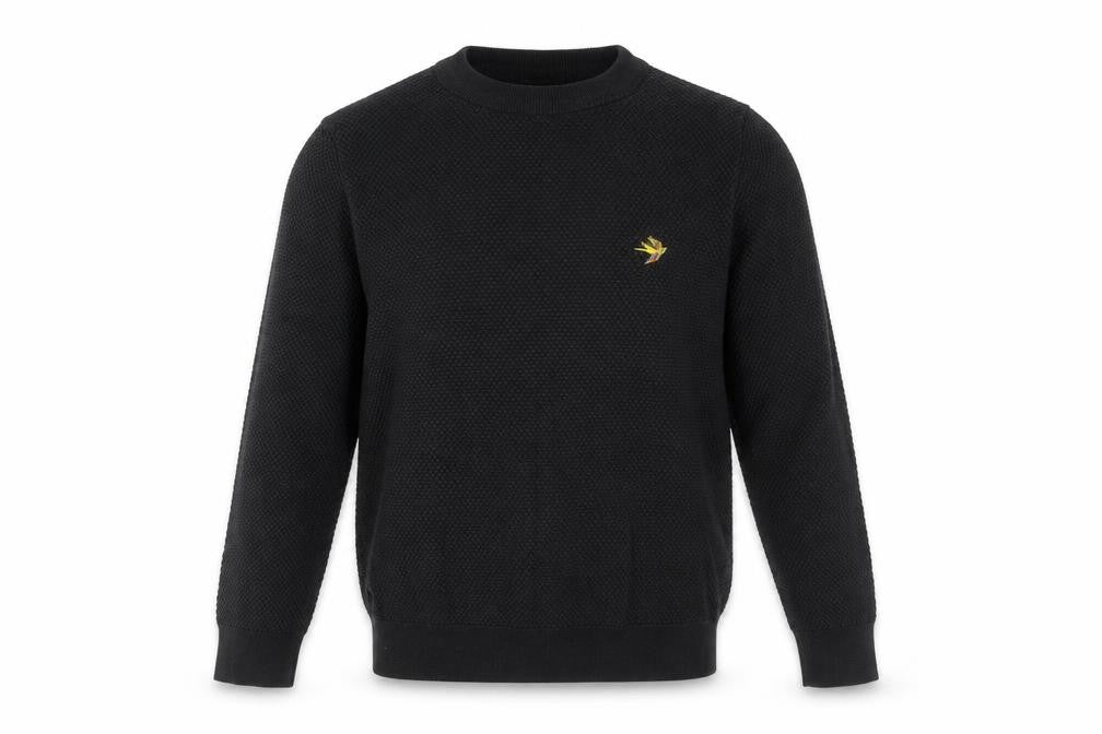 Shore Leave Men's Black Pullover Jumper, S, Crew Neck