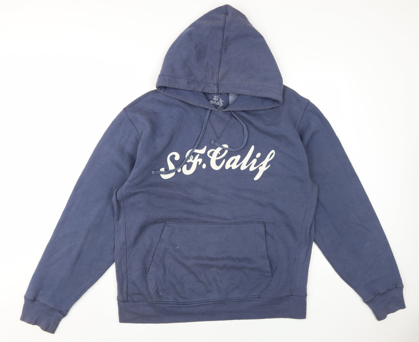 Ocean Drive Men's Blue Hoodie L Pullover with Logo