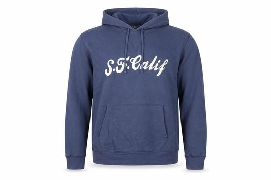 Ocean Drive Men's Blue Hoodie L Pullover with Logo