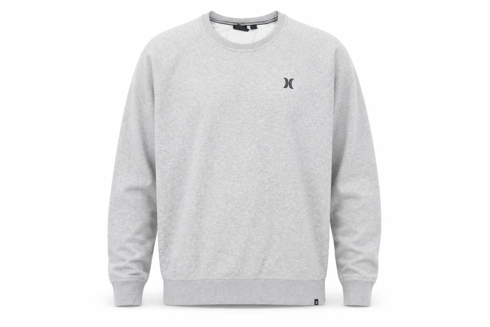 Hurley Men's Grey Crew Neck Logo Sweatshirt L