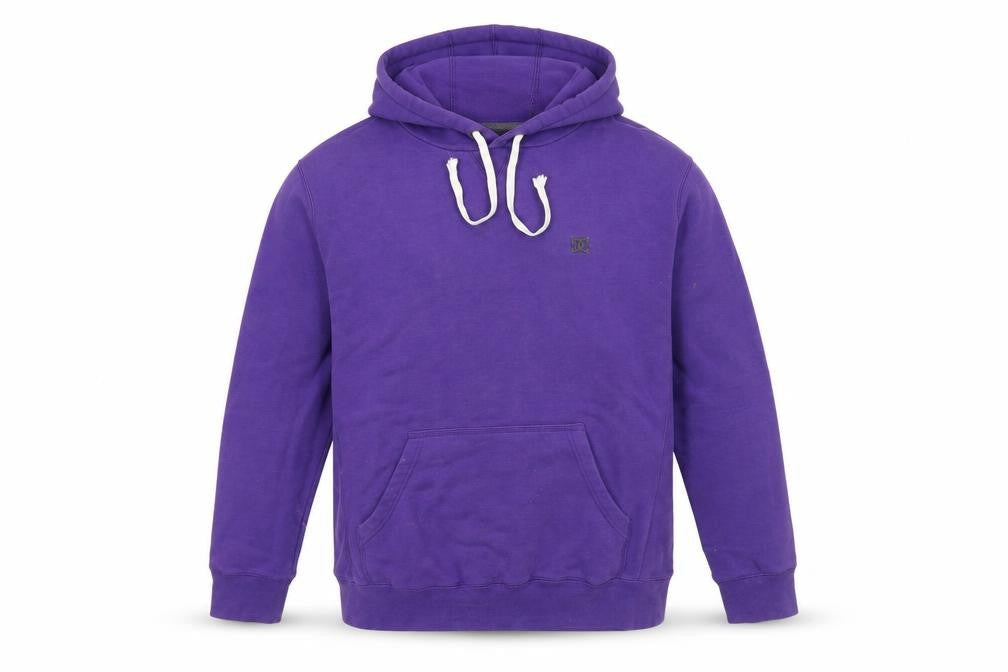 DC Men's Purple Pullover Hoodie Size L with Logo