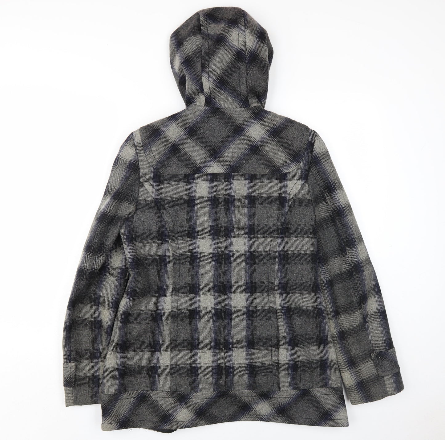 Dorothy Perkins Women's Grey Check Duffle Coat