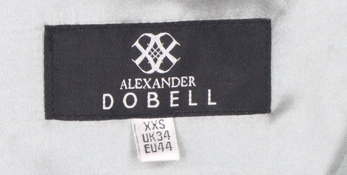 Alexander Dobell Men's Silver Suit Waistcoat 34R