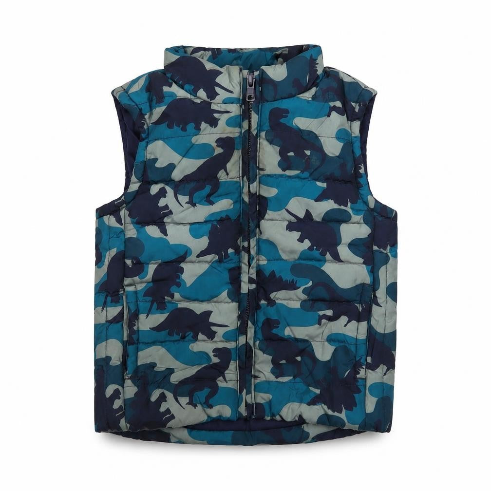 Gymboree Unisex Toddler Dinosaur Puffer Jacket, 12-24 Months