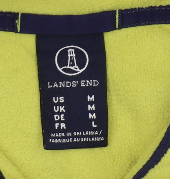 Lands' End Women's Green 1/2 Zip Fleece Pullover, Size M