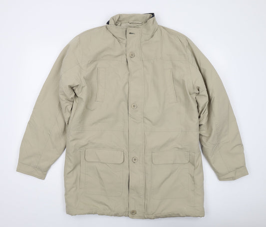 Premier Man Beige Men's Overcoat Jacket, Size L