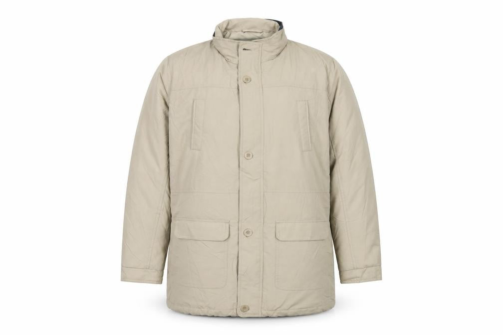 Premier Man Beige Men's Overcoat Jacket, Size L