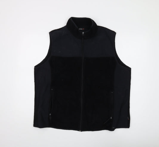 Active VIII Unisex Black Fleece Vest, Size 18/20, Lightweight
