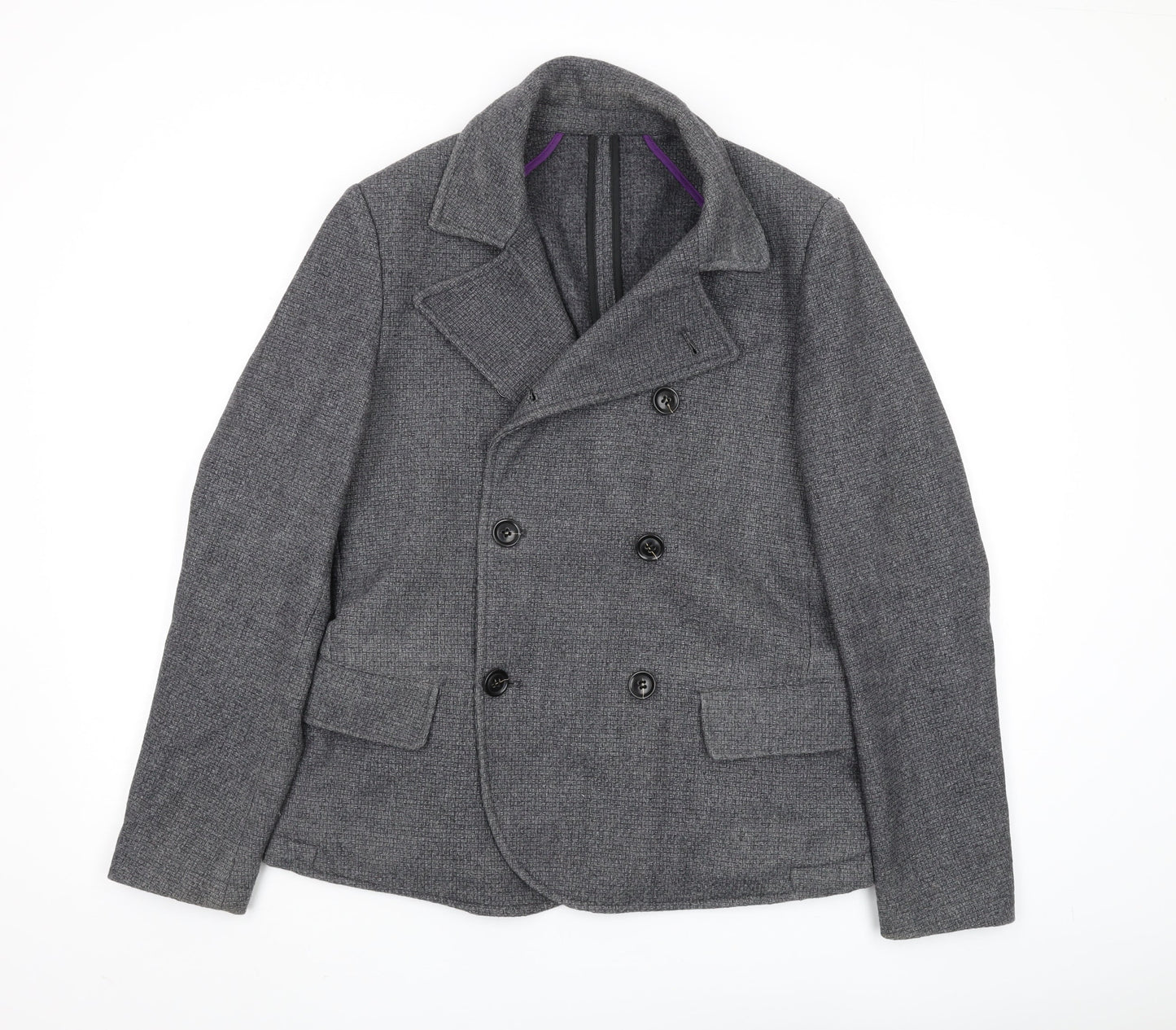 Without Prejudice Women's Grey Pea Coat Size M Classic