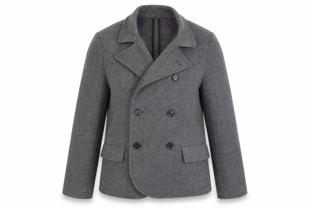 Without Prejudice Women's Grey Pea Coat Size M Classic