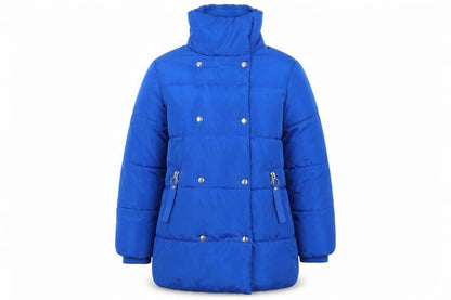 Front view of Red Herring Blue Women's M Puffer Jacket, Winter Casual