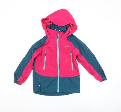 Additional front view of Regatta girls’' multicoloured parka jacket 3-4 years