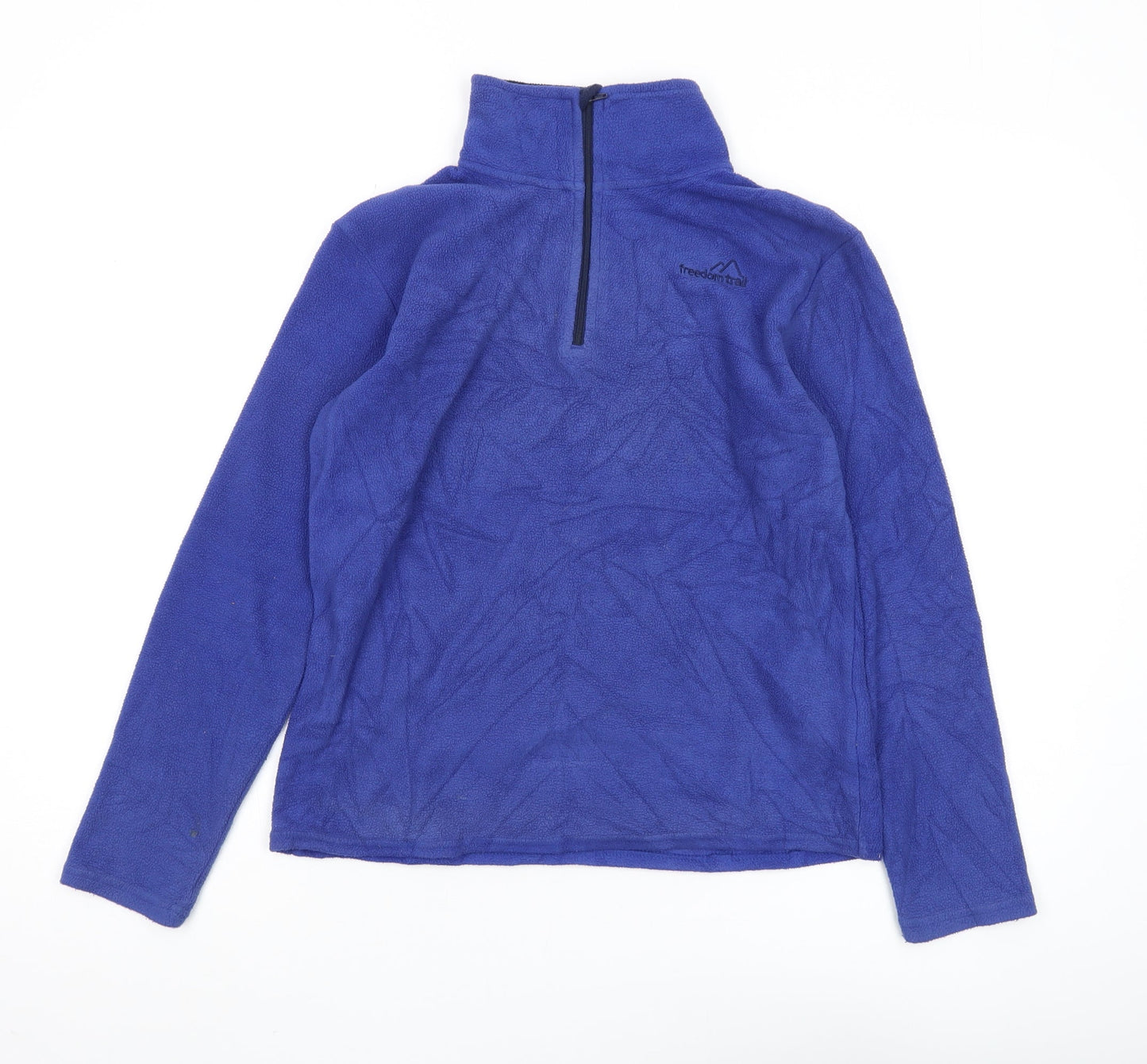 Freedom Trail Boys Blue 1/4 Zip Fleece Hoodie - Size 4