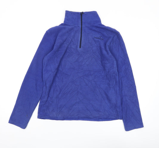 Freedom Trail Boys Blue 1/4 Zip Fleece Hoodie - Size 4
