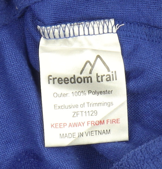 Freedom Trail Boys Blue 1/4 Zip Fleece Hoodie - Size 4