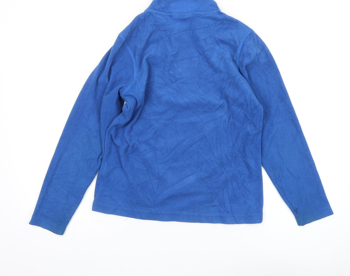 Back view of Regatta boys’ blue fleece zip sweatshirt, 11-12 years