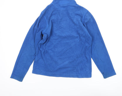 Back view of Regatta boys’ blue fleece zip sweatshirt, 11-12 years