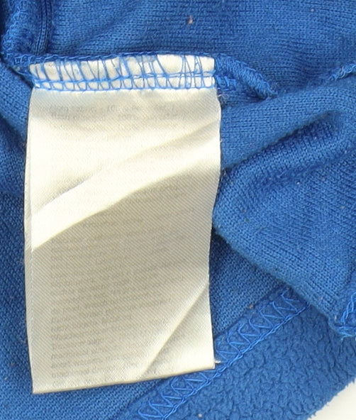Close-up detail of Regatta boys’ blue fleece zip sweatshirt, 11-12 years