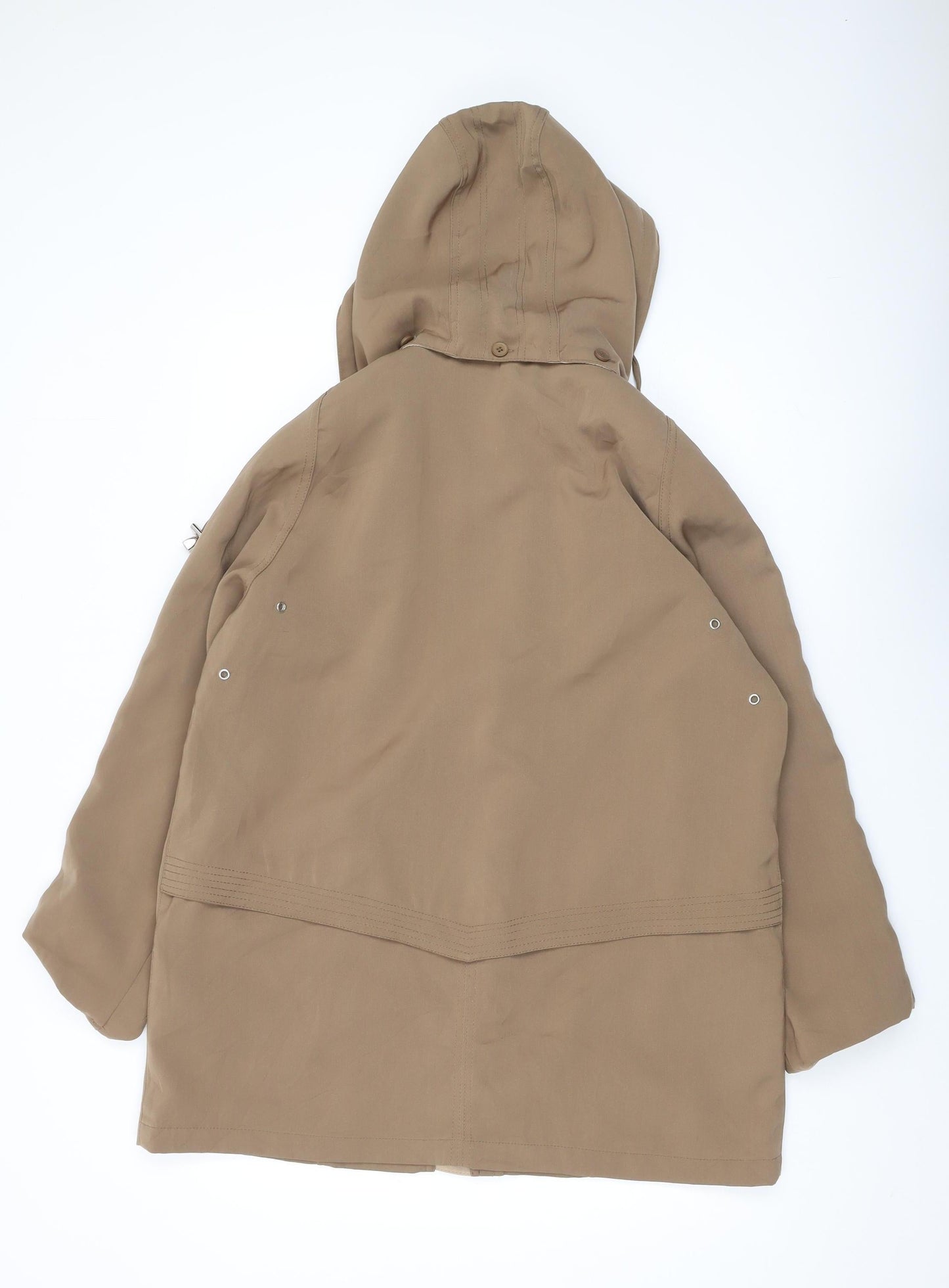 EWM Women's Brown Parka Coat Size 16 Long Hooded