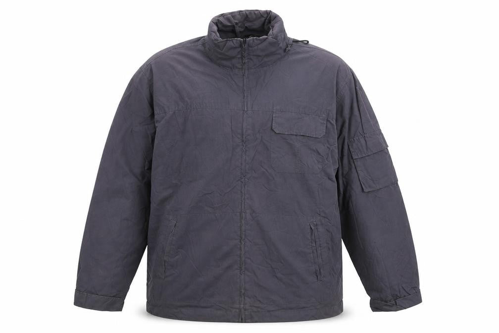 Etcetera Men's Grey Windbreaker Jacket, L, Casual